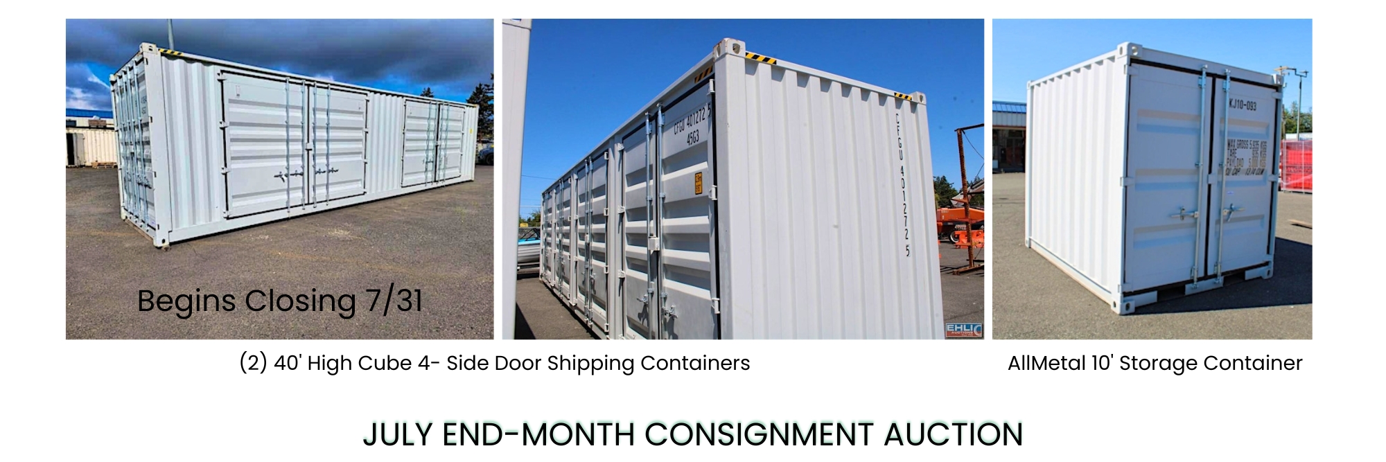 40' High Cube 4  Side Door Shipping Container